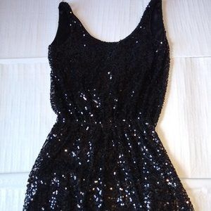 Sara Boo  Sequin Backless Sleeveless Dress Black Size S